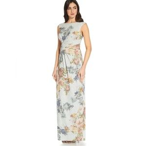 Adrianna Papell Multicolor Floral Maxi Dress size 4